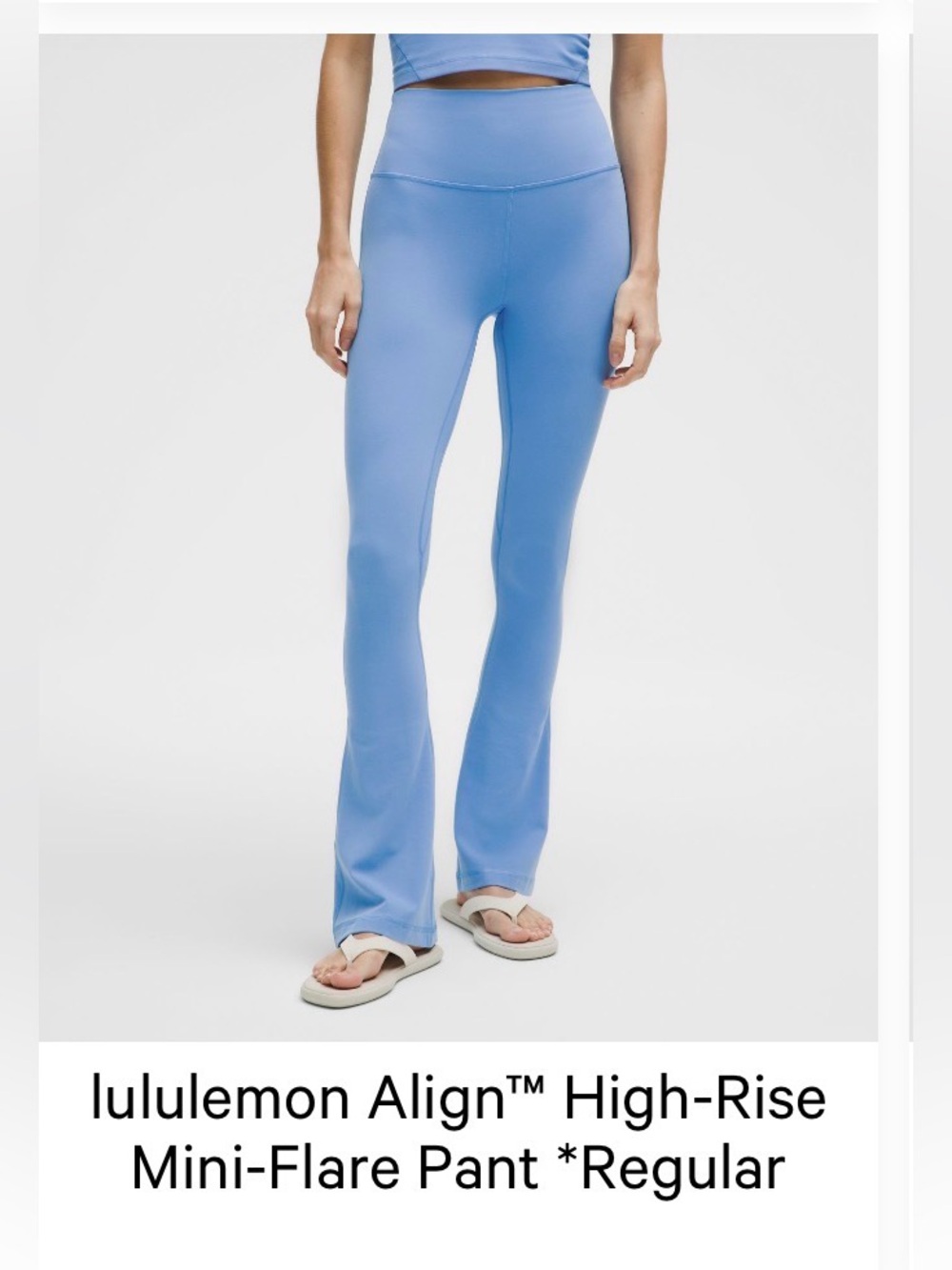 Lululemon High Rise Mini Flare Leggings Pool Party